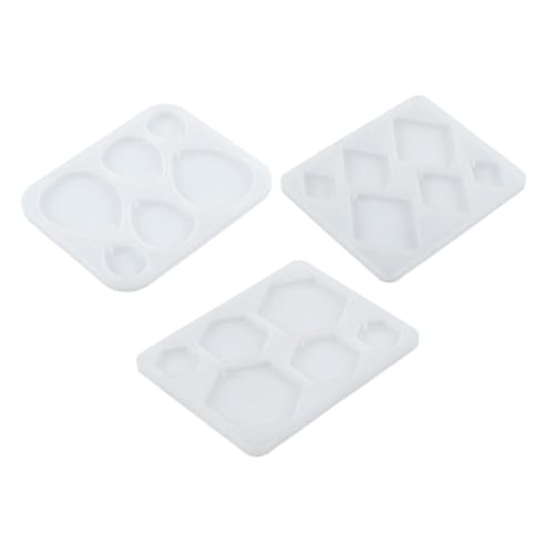 VILLFUL 3 Stück Schmuckkleber tropfende Form Ohrringformen für Epoxidharz Form für Ohrringe Epoxid-Anhängerformen Sechseck-Harzform Ohrringe Silikonform Ohrring · Formen Kieselgel Weiß von VILLFUL