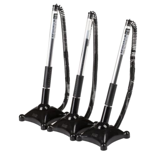 VILLFUL 3 Stück Schreibtisch Kugelschreiber mit Stifthalter Rutschfeste Kunststoff Materialien Stabile Standfunktion Schwarze Mine für Büro und Geschäftsanwendungen VILLFUL 3 Stück Schreibtisch Kugelschreiber mit Stifthalter Rutschfeste Kunststoff Materialien Stabile Standfunktion Schwarze Mine für Büro und Geschäftsanwendungen von VILLFUL