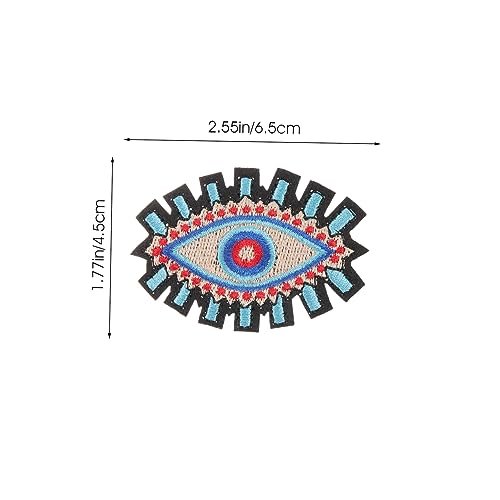 VILLFUL 3 Stück Teiliges Bügelpatches mit Evil Eye Muster Vielseitige Aufnäher für Kleidung Taschen Hüte Langlebige DIY Stoffapplikationen Farbenfrohe Cartoon Designs von VILLFUL