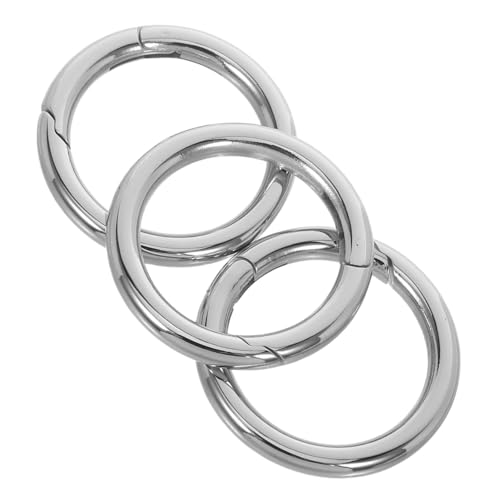 VILLFUL 3 Stück Teiliges Edelstahl Connector Rings mit Offenem Design Langlebiger Metallring für DIY Taschen Schmuckherstellung Schlüsselanhänger und Halskettenverschluss von VILLFUL