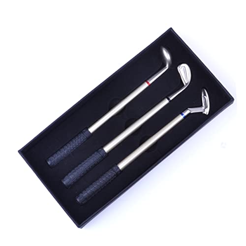 VILLFUL 3 Stück Teiliges Golfclub Kugelschreiber Set aus Aluminiumlegierung Kreatives Schreibtisch für Golfenthusiasten Langlebige Metallkugelschreiber im Club Design VILLFUL 3 Stück Teiliges Golfclub Kugelschreiber Set aus Aluminiumlegierung Kreatives Schreibtisch für Golfenthusiasten Langlebige Metallkugelschreiber im Club Design von VILLFUL