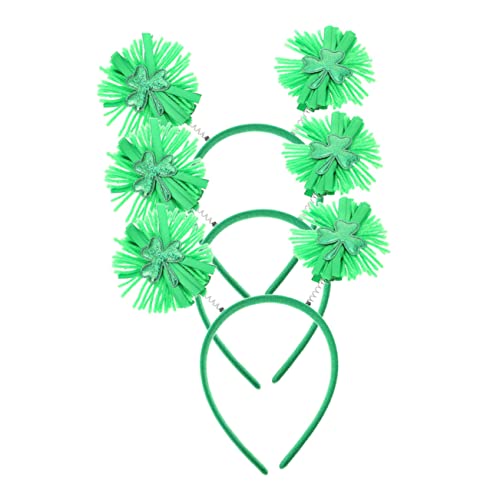 VILLFUL 3 Stück Teiliges Grünes Shamrock Haarreif Festliches Stirnband mit Kleeblatt Design für Saint Patrick's Day Party Karneval Kostüm und Feierlichkeiten von VILLFUL