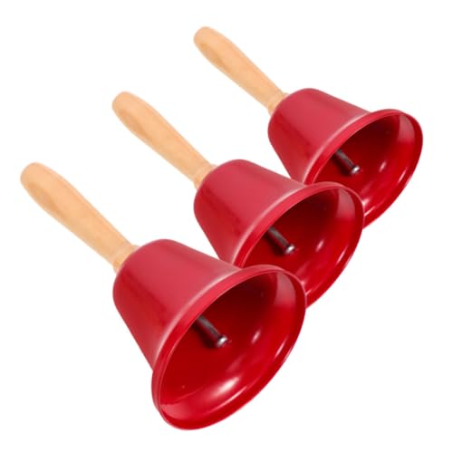 VILLFUL 3 Stück Teiliges Handglocken Laute Metallglocken für Klassenzimmer Serviceglocken für Dinner und Tiertraining Tragbare Alarmglocken Rot VILLFUL 3 Stück Teiliges Handglocken Laute Metallglocken für Klassenzimmer Serviceglocken für Dinner und Tiertraining Tragbare Alarmglocken Rot von VILLFUL