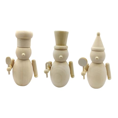 VILLFUL 3 Stück Teiliges Holz Unbemalt Natürliche Holzwaren für Diy-weihnachtsdekoration Glatte Oberfläche Leicht zu Bemalen Handliche Holzfiguren für Bastelprojekte und Geschenkideen VILLFUL 3 Stück Teiliges Holz Unbemalt Natürliche Holzwaren für Diy-weihnachtsdekoration Glatte Oberfläche Leicht zu Bemalen Handliche Holzfiguren für Bastelprojekte und Geschenkideen von VILLFUL