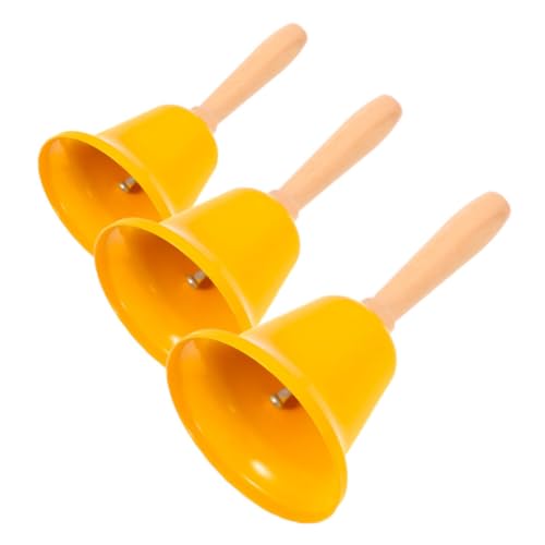 VILLFUL 3 Stück Teiliges Metall Handglocken mit Holzgriff Laute Serviceglocke für Veranstaltungen Hochzeiten Klassenzimmer und Rezeptionen Gelb VILLFUL 3 Stück Teiliges Metall Handglocken mit Holzgriff Laute Serviceglocke für Veranstaltungen Hochzeiten Klassenzimmer und Rezeptionen Gelb von VILLFUL
