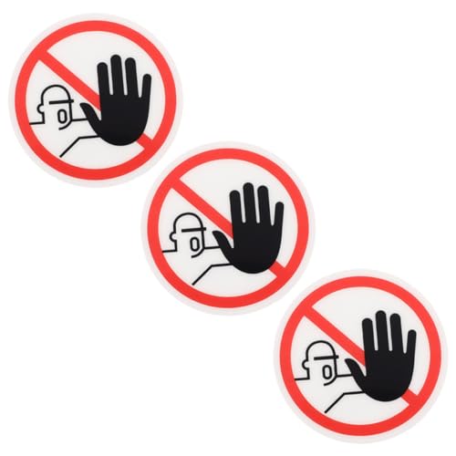 VILLFUL 3 Stück Teiliges Nicht Berühren Warnschild Selbstklebend Deutliche Sicherheitsaufkleber für Geräte Sichtbare Nicht Benutzen Handwarnung für Lager und VILLFUL 3 Stück Teiliges Nicht Berühren Warnschild Selbstklebend Deutliche Sicherheitsaufkleber für Geräte Sichtbare Nicht Benutzen Handwarnung für Lager und von VILLFUL