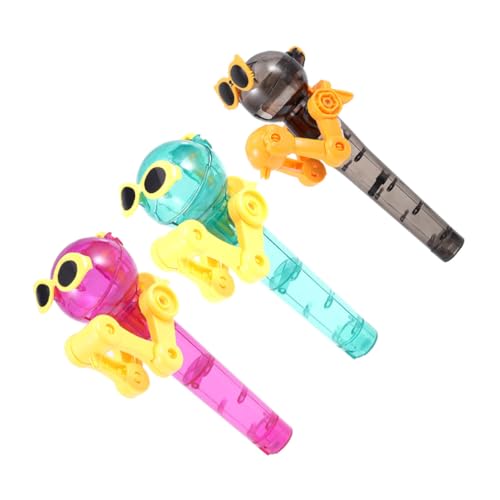 VILLFUL 3 Stück Teiliges Roboter Design aus Buntem Kunststoff Kreatives Dekompressionsspielzeug für Kindergeburtstag und Geschenkideen Jungen Mädchen Leicht und Tragbar Zufällige Farbe von VILLFUL