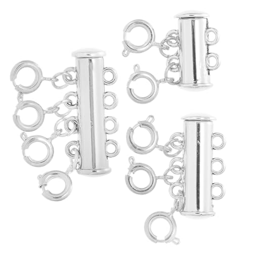 VILLFUL 3 Stück Teiliges Schmuck magnetverschluss Langlebiger Legierung für Halsketten DIY Zubehör Vielseitige Magnetverbindungsklemmen in Silber für Modische Schmuckgestaltung von VILLFUL