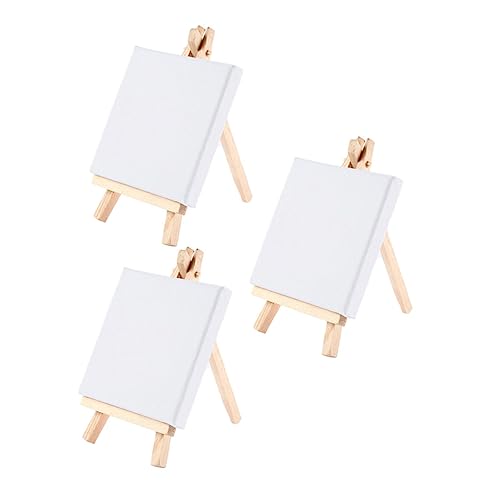 VILLFUL 3 Stück Teiliges Set Mini Staffelei für DIY Dekorationsrahmen für Kreative Malprojekte als Kognitives und Miniatur Hausverzierung von VILLFUL