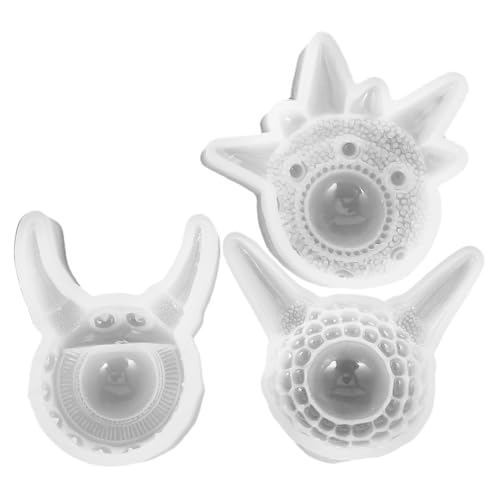 VILLFUL 3 Stück Teufelsaugenform einzigartige Silikonformen Augapfel-Silikonform Formen aus Silikonharz Anhänger aus Epoxidharz Harzsilikonformen einzigartig Schmuckform Kieselgel Weiß von VILLFUL