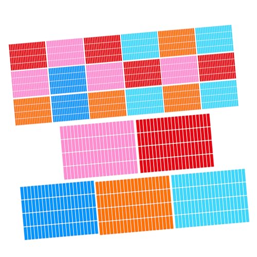 VILLFUL 30 Blatt Beschriftungsetiketten Aufkleber Etiketten Zum Beschriften Blanko Aufkleber Zum Bedrucken Codierungsetiketten Selbstklebende Etikettenaufkleber Rechteckige Farbige von VILLFUL