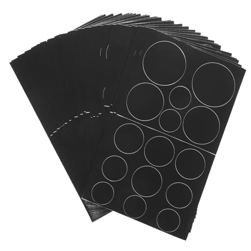 VILLFUL 30 Blatt Selbstklebende Runde Patches für Kleidung Dekorative Aufkleber für DIY Projekte Langlebig und Vielseitig Einsetzbar Schwarz für Kreative Kleidungsreparaturen von VILLFUL