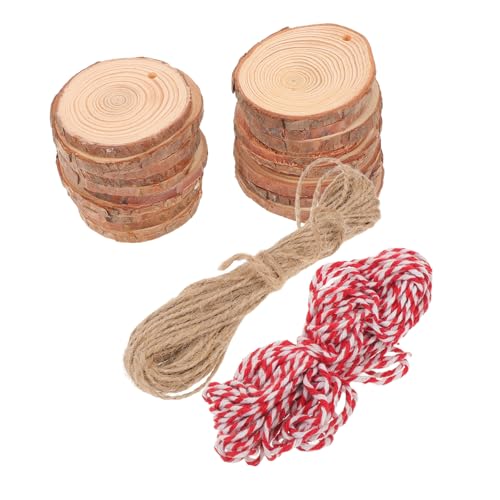 VILLFUL 30 Stk. Teiliges Natürliche Holzscheiben Ø Unbehandelte Kiefernscheiben mit Vorgebohrten Löchern Inklusive Jute Baumwollfaden Robust für DIY Bastelprojekte Weihnachtsdeko und VILLFUL 30 Stk. Teiliges Natürliche Holzscheiben Ø Unbehandelte Kiefernscheiben mit Vorgebohrten Löchern Inklusive Jute Baumwollfaden Robust für DIY Bastelprojekte Weihnachtsdeko und von VILLFUL