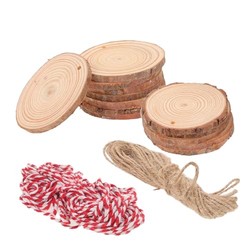 VILLFUL 30 Stk. Teiliges Naturbelassene Unbemalte Holzscheiben aus Hochwertigem Kiefernholz Dicke Glatt Geschliffen mit Jute Baumwollschnur für DIY Dekorationen Handwerk Rustikale VILLFUL 30 Stk. Teiliges Naturbelassene Unbemalte Holzscheiben aus Hochwertigem Kiefernholz Dicke Glatt Geschliffen mit Jute Baumwollschnur für DIY Dekorationen Handwerk Rustikale von VILLFUL