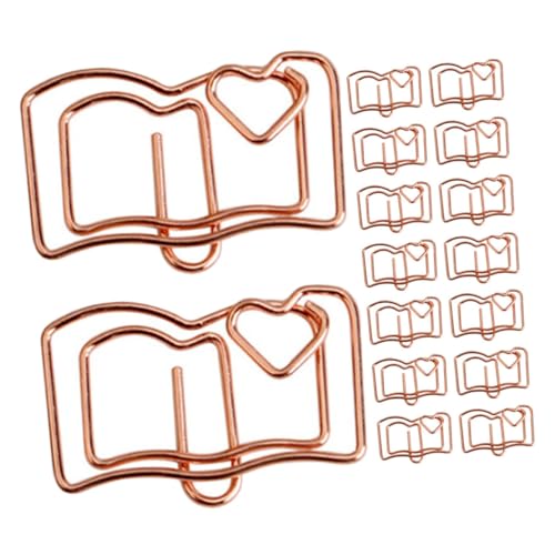 VILLFUL 30 Stück Büroklammern im Buchdesign Rosa Goldene Papierklammern für Notizen und DIY für Zuhause und Büro Leicht und Platzsparend VILLFUL 30 Stück Büroklammern im Buchdesign Rosa Goldene Papierklammern für Notizen und DIY für Zuhause und Büro Leicht und Platzsparend von VILLFUL