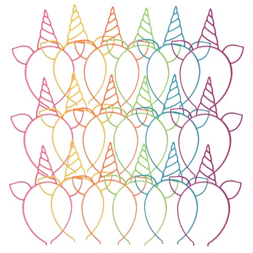 VILLFUL 30 Stück Einhorn Haarreifen für Kreative Haaraccessoires für Geburtstagsfeiern und Cosplay Events Farbenfrohe Kopfband für Gelb Grün Pink Orange VILLFUL 30 Stück Einhorn Haarreifen für Kreative Haaraccessoires für Geburtstagsfeiern und Cosplay Events Farbenfrohe Kopfband für Gelb Grün Pink Orange von VILLFUL