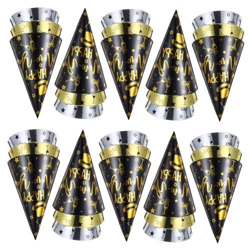 VILLFUL 30 Stück Happy Year Partyhüte Bunte Papierkonen für Neujahrsfeiern Vielseitig Einsetzbare Hüte für Erwachsene Leicht und Bequem Deko für Jede Feier VILLFUL 30 Stück Happy Year Partyhüte Bunte Papierkonen für Neujahrsfeiern Vielseitig Einsetzbare Hüte für Erwachsene Leicht und Bequem Deko für Jede Feier von VILLFUL