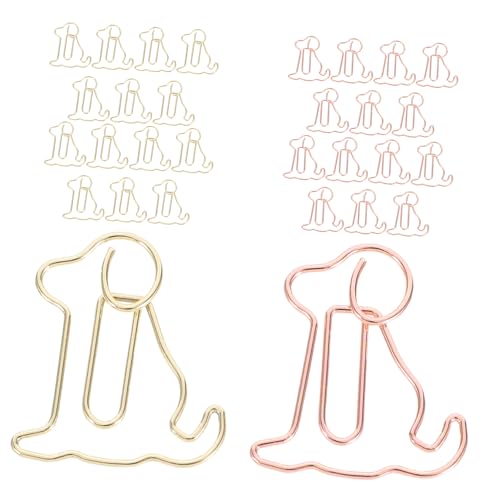 VILLFUL 30 Stück Hund Papierklammern Niedliche Tier Büroklammern aus Metall Kreative Dog Shaped Clips für Büro Schule Zuhause Deko für Hundeliebhaber und Bürobedarf von VILLFUL