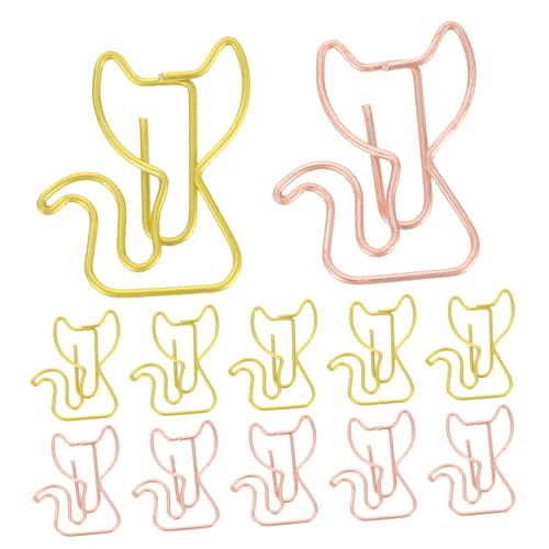 VILLFUL 30 Stück Kreative Katzen Büroklammern Teiliges und Roségold Stilvolle Katzenförmige Metall Organizer für Dokumente für Büro Schule und Zuhause VILLFUL 30 Stück Kreative Katzen Büroklammern Teiliges und Roségold Stilvolle Katzenförmige Metall Organizer für Dokumente für Büro Schule und Zuhause von VILLFUL