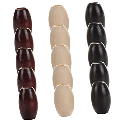 VILLFUL 30 Stück Ovale Holzperlen Lose Zum Basteln Diy-schmuckherstellung Naturperlen Für Armbänder von VILLFUL