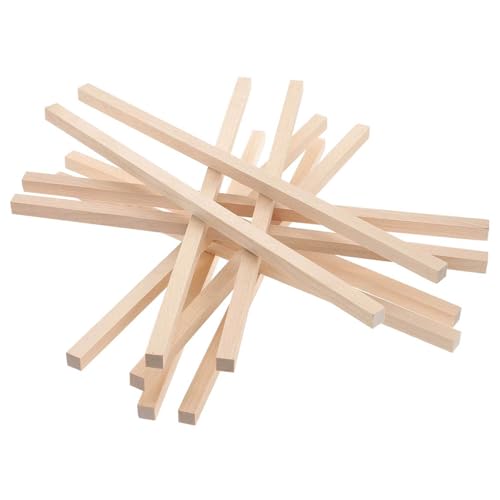 VILLFUL 30 Stück Quadratische Holzstreifen, Holzdübelstangen, Holzstäbe Zum Basteln, Bastelstangen, DIY Holzstäbe, Holzdübel, Holzstäbe Zum Basteln, Holzbastelstäbchen, Bastelstäbchen, von VILLFUL