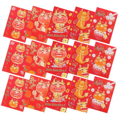 VILLFUL 30 Stück Teiliges Chinesische Neujahrsumschläge mit Drachenmuster Praktische Rote Geldumschläge für Frühlingsfest Leicht Kompakt Festliche Glückwunschkarten für Geburtstags VILLFUL 30 Stück Teiliges Chinesische Neujahrsumschläge mit Drachenmuster Praktische Rote Geldumschläge für Frühlingsfest Leicht Kompakt Festliche Glückwunschkarten für Geburtstags von VILLFUL