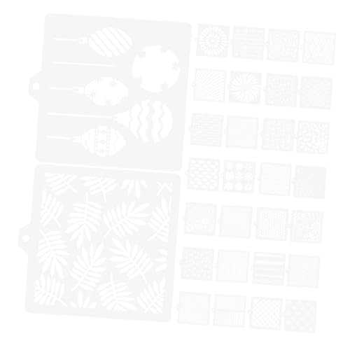 VILLFUL 30 Stück Teiliges Diy Malvorlagen Wiederverwendbare Schablonen mit Verschiedenen Mustern für Holz Wände und Papierkarten für Kreative Bastelprojekte von VILLFUL