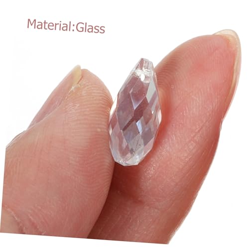 VILLFUL 30 Stück Teiliges Facettierte Wasserfall glasperlen in Tropfenform Langlebige Schmuck zwischenperlen für DIY Armbänder und Halsketten Bunte Kristallperlen für Handarbeitsprojekte von VILLFUL