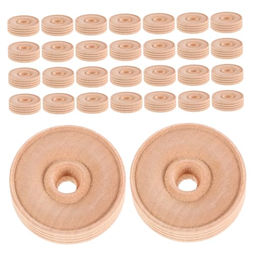 VILLFUL 30 Stück Teiliges Holzspielzeugräder mit Loch Robuste Natur Holzräder für DIY Modellautos Glatte Oberfläche zum Bemalen für Bastelprojekte und Kinderhandwerk VILLFUL 30 Stück Teiliges Holzspielzeugräder mit Loch Robuste Natur Holzräder für DIY Modellautos Glatte Oberfläche zum Bemalen für Bastelprojekte und Kinderhandwerk von VILLFUL
