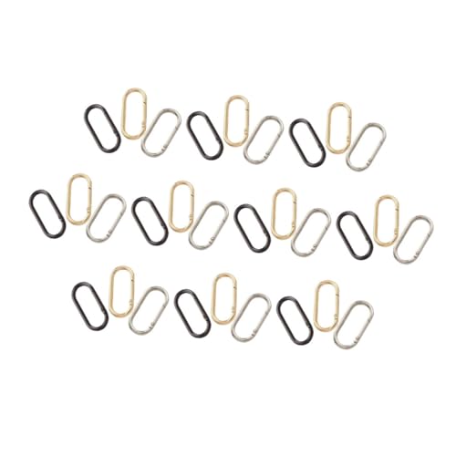 VILLFUL 30 Stück Teiliges Zinklegierung Ovale Karabiner Clips für Taschen Schmuckherstellung Diy Projekte Praktische und Dekorative Schnallen Einfache Anwendung Freunden VILLFUL 30 Stück Teiliges Zinklegierung Ovale Karabiner Clips für Taschen Schmuckherstellung Diy Projekte Praktische und Dekorative Schnallen Einfache Anwendung Freunden von VILLFUL