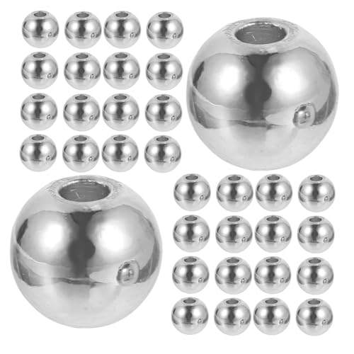 VILLFUL 300 Stück Metall Abstandsperlen Runde Glatte Kupferperlen für DIY Armbänder Halsketten Schmuckherstellung Zubehör von VILLFUL