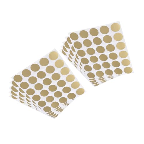 VILLFUL 300 Stück Selbstklebende Goldene Rubbellose Aufkleber Runde Diy Aufkleber für Belohnungsprogramme und Partys für von VILLFUL