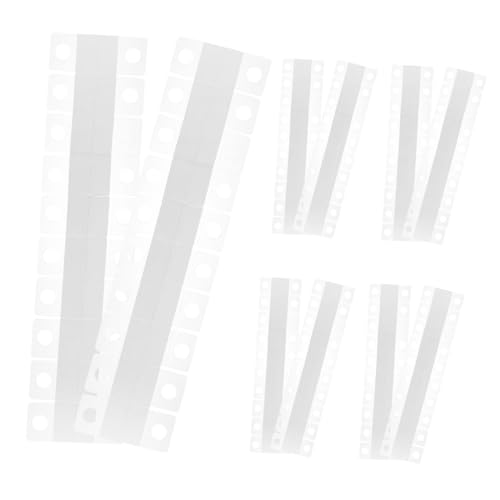 VILLFUL 300 Stück Transparente Selbstklebende Hängeetiketten mit Starkem Halt PVC Haftlaschen für Laden und Büroanzeige Stabile Wiederablösbare Aufhänger für Warenpräsentation von VILLFUL