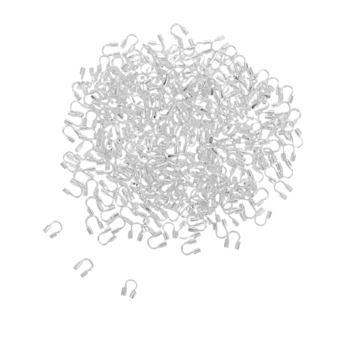 VILLFUL 300 Stück U Förmiger Drahtschutz Kupfer Schmuckzubehör für DIY Schmuckherstellung Stabiles Kabelschutzrohr für Ohrringe Halsketten Armbänder Einfach zu Verwenden Vielseitig von VILLFUL