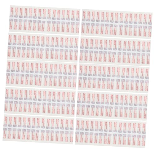 VILLFUL 3000 Stück Selbstklebende Schutzfolien entfernungsaufkleber Rote Peel off Labels Stark Haftend Einfach Abziehbar Verpackungsfilm Erinnerungsetiketten für Klare Schutzfolien von VILLFUL