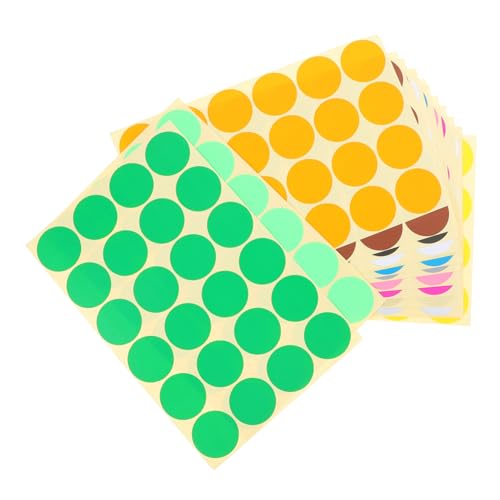 VILLFUL 32 Blatt Aufkleber für Farbcodierung mit Farben Ablösbare Markierungspunkte für Büro und Klassenzimmer Selbstklebende Etiketten zur Effizienten Organisation von VILLFUL