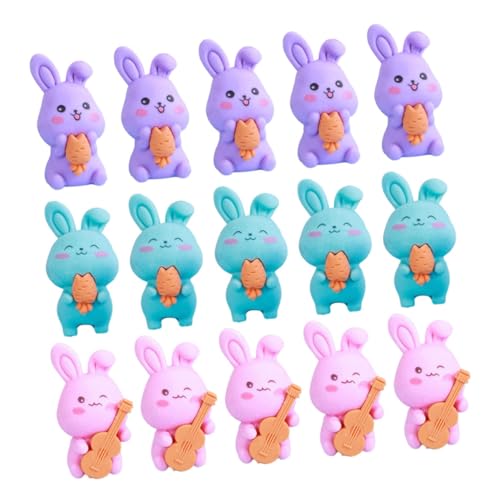 VILLFUL 36 Stück Niedliche Hasenradiergummis Cartoon Rabbit Radierer für Schulbedarf Mischstil für Schüler Dekoration von VILLFUL