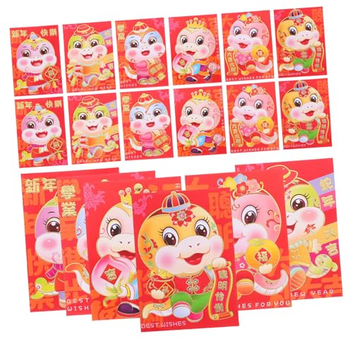 VILLFUL 36 Stück Teiliges Rote Geldumschläge mit Schlangen Traditionelle Chinesische Money Pockets für Neujahr Festliche Rote Umschläge für Geschenke und Frühlingsfest VILLFUL 36 Stück Teiliges Rote Geldumschläge mit Schlangen Traditionelle Chinesische Money Pockets für Neujahr Festliche Rote Umschläge für Geschenke und Frühlingsfest von VILLFUL