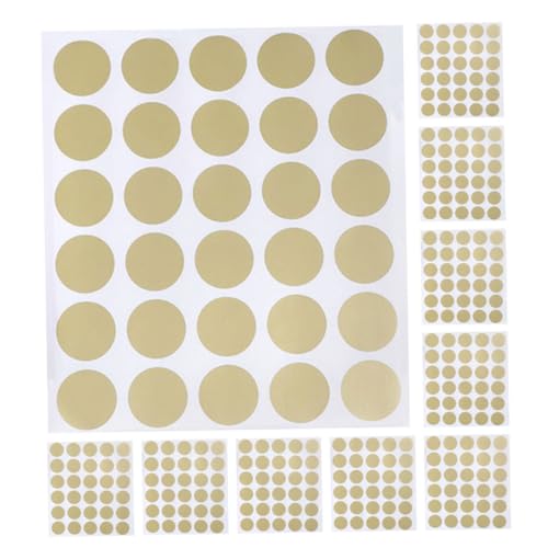 VILLFUL 360 Stück Goldene Rubbellose Aufkleber Rund Selbstklebend Scratch Off Etiketten für DIY Belohnungskarten Hochzeit Spiele Party Dekoration VILLFUL 360 Stück Goldene Rubbellose Aufkleber Rund Selbstklebend Scratch Off Etiketten für DIY Belohnungskarten Hochzeit Spiele Party Dekoration von VILLFUL