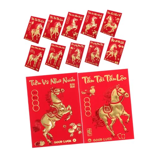 VILLFUL 360 Stück Rote Geldumschläge Jahr Des Pferdes Kreative Hong Bao Lucky Money Packets mit Vietnamesischem Text für Chinesisches Neujahr Hochzeit Festlichkeiten VILLFUL 360 Stück Rote Geldumschläge Jahr Des Pferdes Kreative Hong Bao Lucky Money Packets mit Vietnamesischem Text für Chinesisches Neujahr Hochzeit Festlichkeiten von VILLFUL