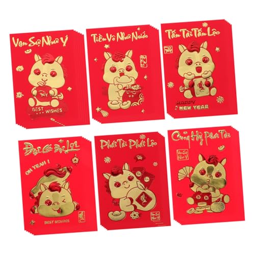 VILLFUL 360 Stück Vietnamesische Neujahrs Rotumschläge mit Pferde Motiv Kreative Glücksgeldumschläge für Familienfeste und Firmenveranstaltungen Lunar Year Festival VILLFUL 360 Stück Vietnamesische Neujahrs Rotumschläge mit Pferde Motiv Kreative Glücksgeldumschläge für Familienfeste und Firmenveranstaltungen Lunar Year Festival von VILLFUL