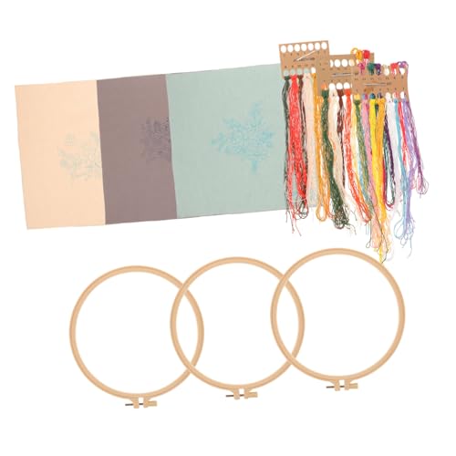 VILLFUL 3Sätze Teiliges Stickset für Anfänger DIY Stickerei Kit mit Druckmustern Fäden Nadeln und Stickrahmen für Familienaktivitäten und Besondere VILLFUL 3Sätze Teiliges Stickset für Anfänger DIY Stickerei Kit mit Druckmustern Fäden Nadeln und Stickrahmen für Familienaktivitäten und Besondere von VILLFUL