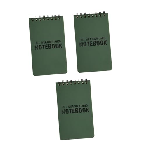 VILLFUL 3Stücke Wasserdichter Notizblock für Outdoor Aktivitäten Kreativer Notizblock mit Blanko für Feldnotizen und DIY Memos Schule und Büro von VILLFUL