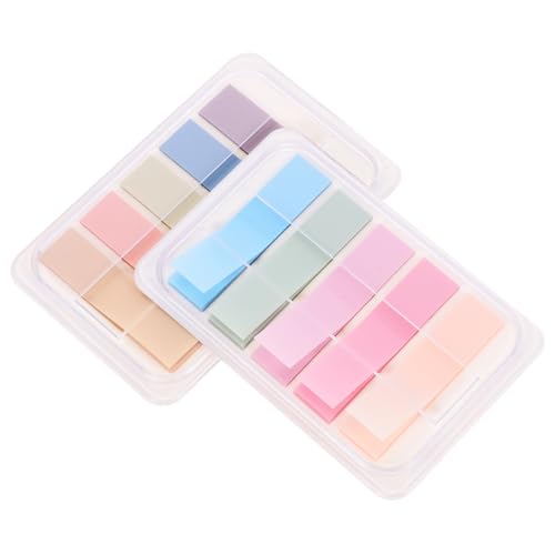 VILLFUL 4 Boxen Lesestreifen Für Den Haushalt, Tragbare Lesestreifen, Lesemarker, Tragbarer Seitenmarker, Klebriger Seitenmarker, Bunte Lesestreifen, Lernzubehör, Buchregister von VILLFUL