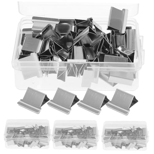 VILLFUL 4 Boxen Nachfüllpack Reusable Binder Clips Büroklammern Multifunktionale Ordnerklammern Stabil Wiederverwendbar Für Bürobedarf Dokumentenorganisation Alltag von VILLFUL