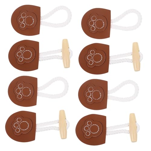 VILLFUL 4 Paar Holzhornschnallen Knebelverschlüsse, Kleiderknöpfe, Baumwollseil Nähschnallen, DIY Schnallen, Aufnähknöpfe, Baumwollseil Knebelschnallen, Kleidungs Knebelknopf von VILLFUL