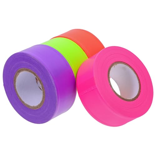VILLFUL 4 Rollen Jagdmarkierungsband nicht Klebendes PVC Band Leuchtenden Farben Orange Grün Lila für Baum und Outdoor Markierungen VILLFUL 4 Rollen Jagdmarkierungsband nicht Klebendes PVC Band Leuchtenden Farben Orange Grün Lila für Baum und Outdoor Markierungen von VILLFUL