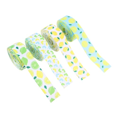 VILLFUL 4 Rollen Lemon Herz Satinband Dekoratives Geschenkband für DIY Bastelprojekte Hochzeitsdekoration Verpackung und Haarschleifen Langlebig und Bedruckt für Gestaltungen VILLFUL 4 Rollen Lemon Herz Satinband Dekoratives Geschenkband für DIY Bastelprojekte Hochzeitsdekoration Verpackung und Haarschleifen Langlebig und Bedruckt für Gestaltungen von VILLFUL