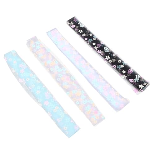 VILLFUL 4 Rollen Mesh Geschenkband Zuschneidbares DIY Schleifenband für Festtagskleidung Breit in Langlebiges Waschbares Bastelband von VILLFUL