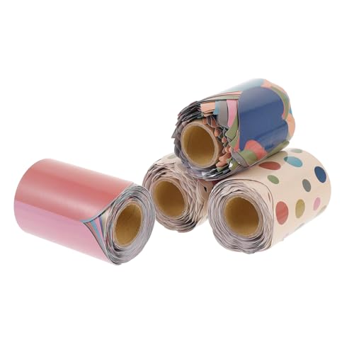 VILLFUL 4 Rollen Selbstklebende Wasserdichte Pinnwand Randaufkleber für Klassenzimmer Dekoration Schwarze Tafel Rahmen Sticker Praktische Border Trim für Büro und Schule von VILLFUL
